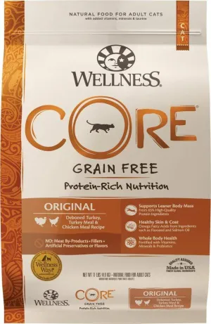 Wellness CORE Natural Grain Free Original Turkey, Chicken, Whitefish & Herring Recipe Dry Cat Food indoor dry cat food, healthy cat kibble