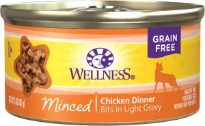 Wellness Grain Free Natural Minced Chicken Dinner Wet Canned Cat Food wet cat food, canned cat food