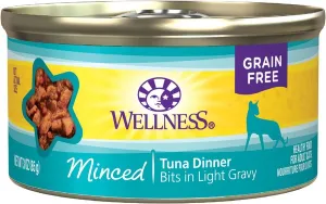 Wellness Grain Free Natural Minced Tuna Dinner Canned Cat Food healthy cat food, premium dry cat food