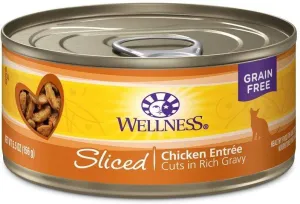 Wellness Grain Free Natural Sliced Chicken Entree Wet Canned Cat Food healthy cat food, premium dry cat food