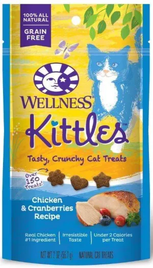 Wellness Kittles Crunchy Chicken & Cranberry Cat Treats dental cat treats, cat teeth cleaning