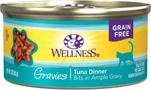 Wellness Natural Grain Free Gravies Tuna Dinner Canned Cat Food wet cat food, canned cat food