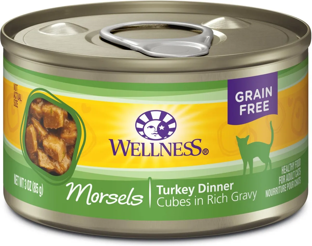Wellness Natural Grain Free Gravies Turkey Dinner Canned Cat Food wet cat food, canned cat food