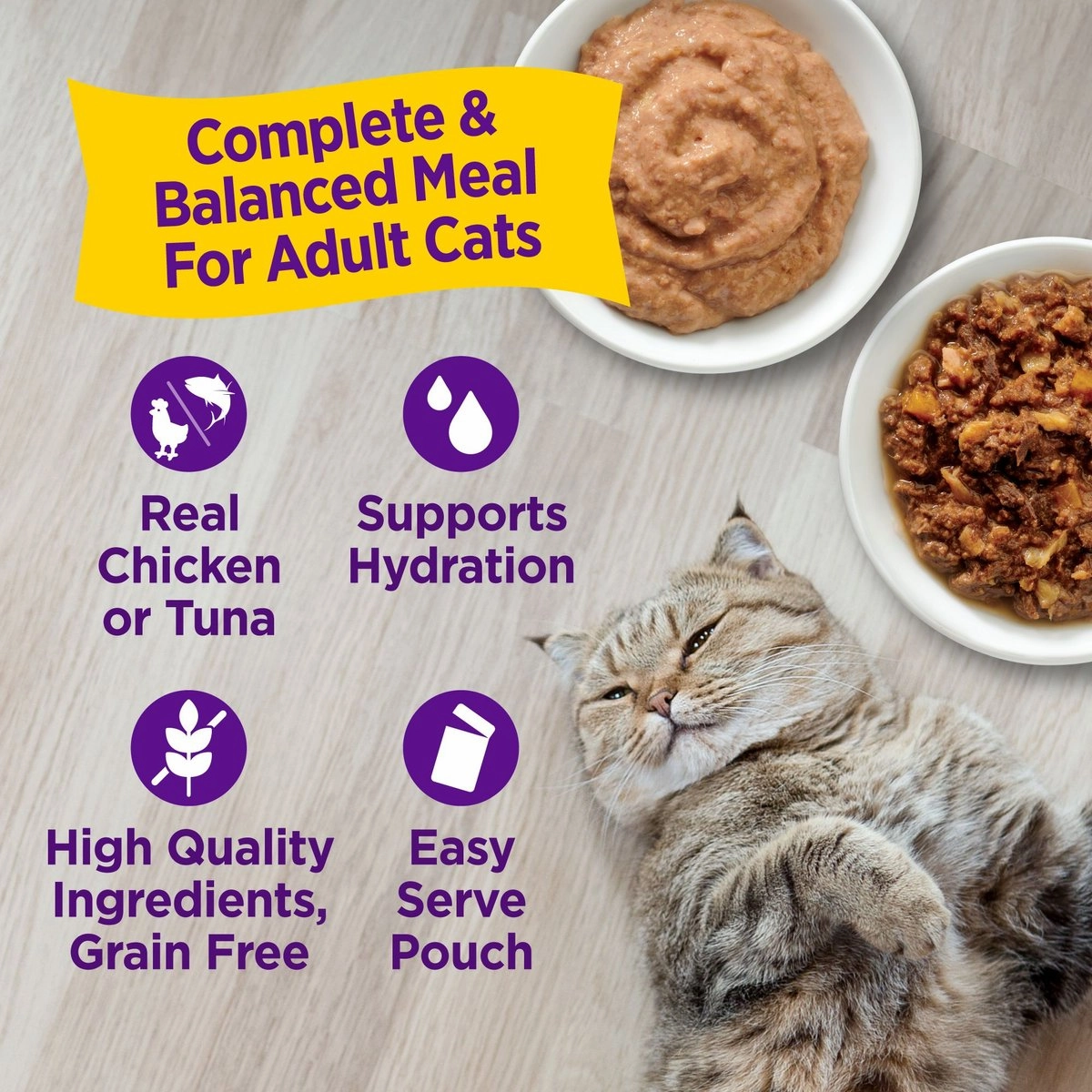Wellness Appetizing Entrees Little-a-This, Little-a-That Seafood & Poultry Variety Pack Pouches Wet Cat Food (8 pack)