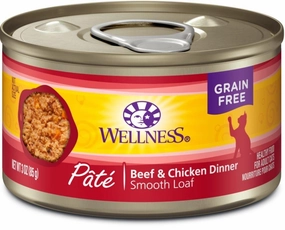 Wellness Complete Health Natural Grain Free Beef and Chicken Pate Wet Canned Cat Food healthy cat food, premium dry cat food