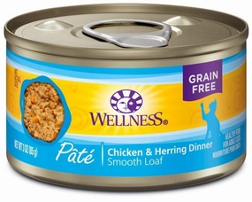 Wellness Complete Health Natural Grain Free Chicken and Herring Pate Single Wet Canned Cat Food healthy cat food, premium dry cat food