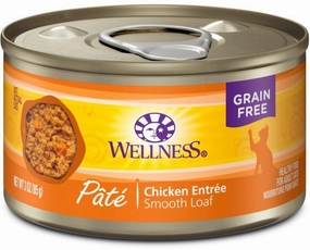 Wellness Complete Health Natural Grain Free Chicken Pate Wet Canned Cat Food healthy cat food, premium dry cat food
