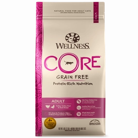 Wellness CORE Grain Free Natural Turkey, Turkey Meal, and Duck Dry Cat Food healthy cat food, premium dry cat food
