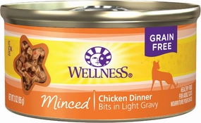 Wellness Grain Free Natural Minced Chicken Dinner Wet Canned Cat Food healthy cat food, premium dry cat food