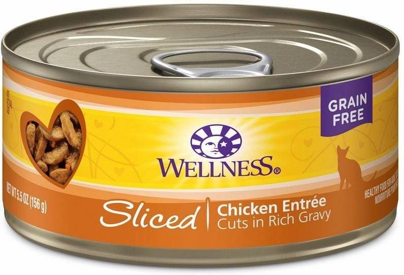 Wellness Grain Free Natural Sliced Chicken Entree Wet Canned Cat Food healthy cat food, premium dry cat food