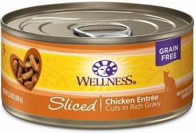 Wellness Grain Free Natural Sliced Chicken Entree Wet Canned Cat Food healthy cat food, premium dry cat food