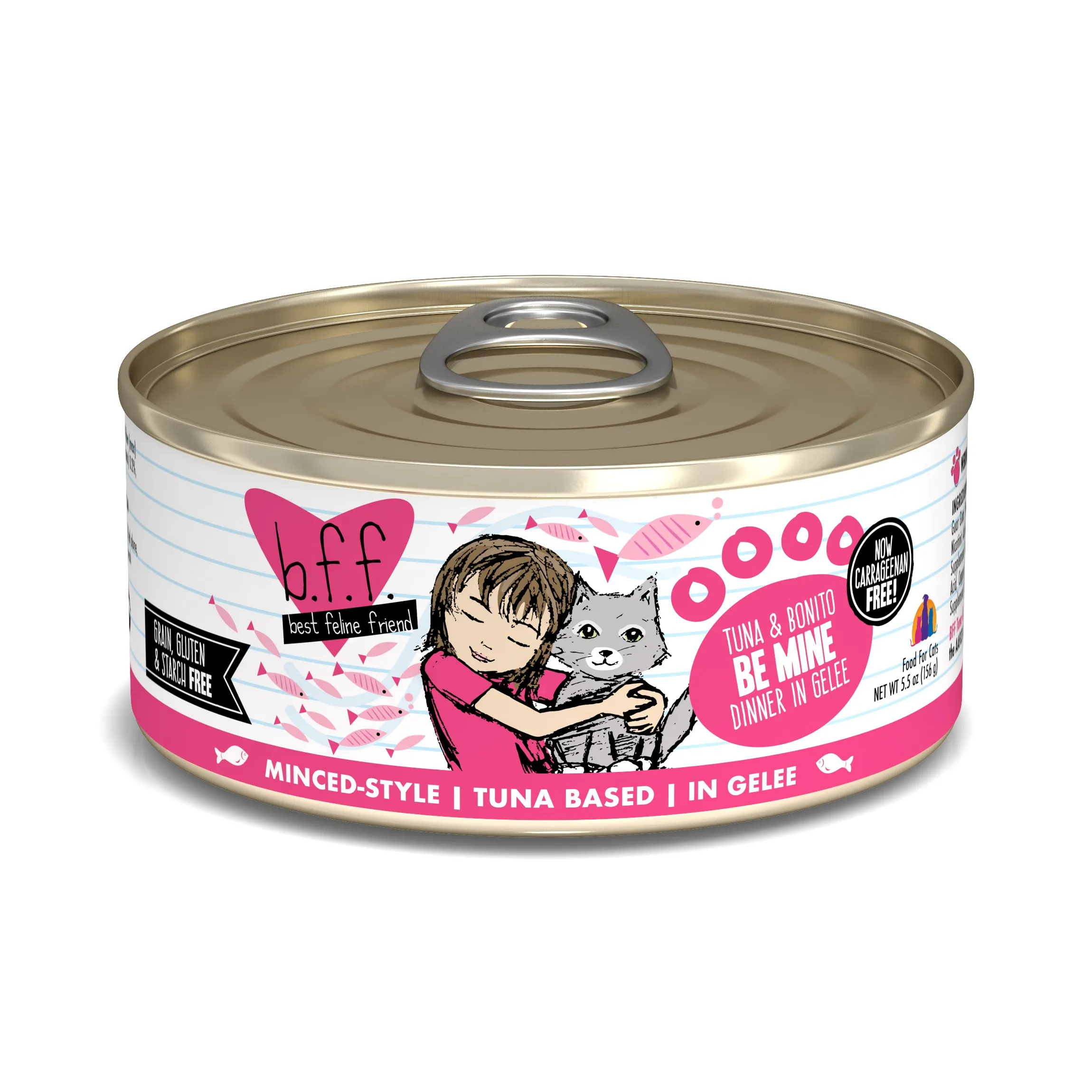 Weruva B.F.F Best Feline Friend Tuna & Bonito Be Mine 5.5oz dry cat food, cat kibble