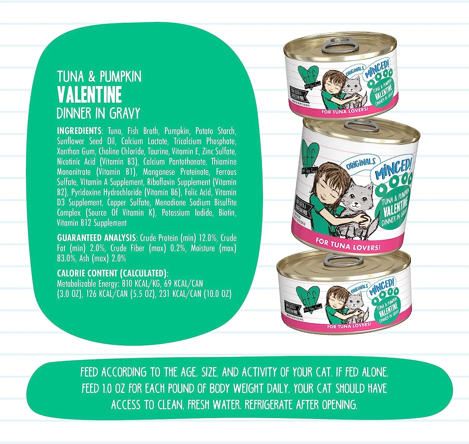 Weruva B.F.F Best Feline Friend Tuna & Pumpkin Valentine dry cat food, cat kibble