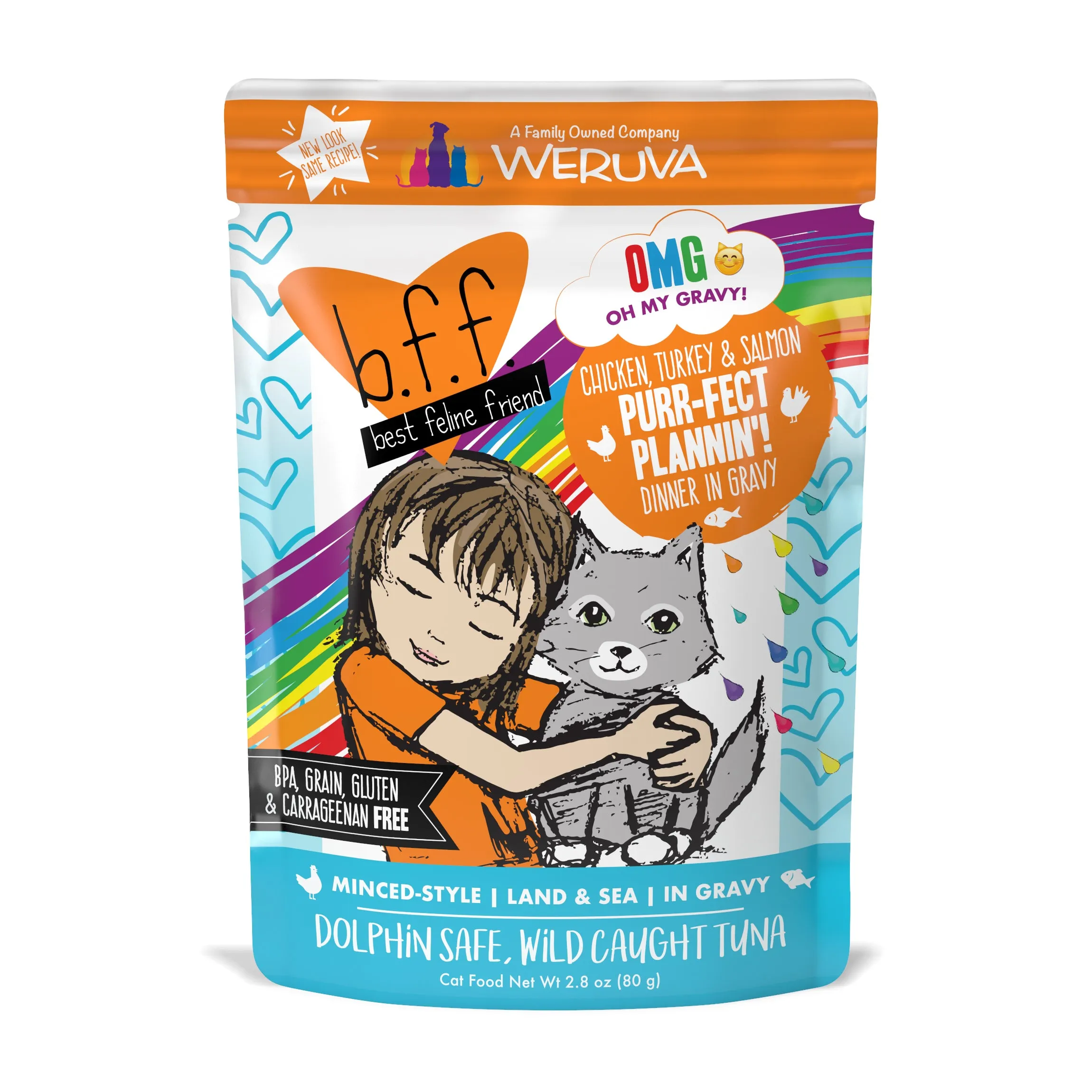 Weruva B.F.F. Oh My Gravy (OMG) Purr-Fect Plannin'! 2.8oz dry cat food, cat kibble