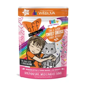 Weruva B.F.F. Oh My Gravy (OMG) Tuna & Salmon Sweet Cheeks 3.0oz dry cat food, cat kibble