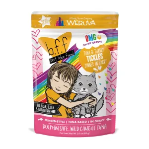 Weruva B.F.F. Oh My Gravy (OMG) Tuna & Turkey Tickles 3.0oz dry cat food, cat kibble