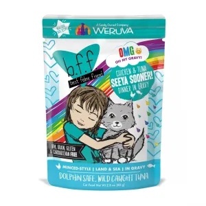 Weruva BFF Oh My Gravy Seeya Sooner Grain Free Chicken & Tuna in Gravy Canned Cat Food wet cat food, canned cat food