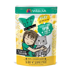 Weruva B.F.F. PLAY Chicken & Turkey Tiptoe 3.0oz dry cat food, cat kibble