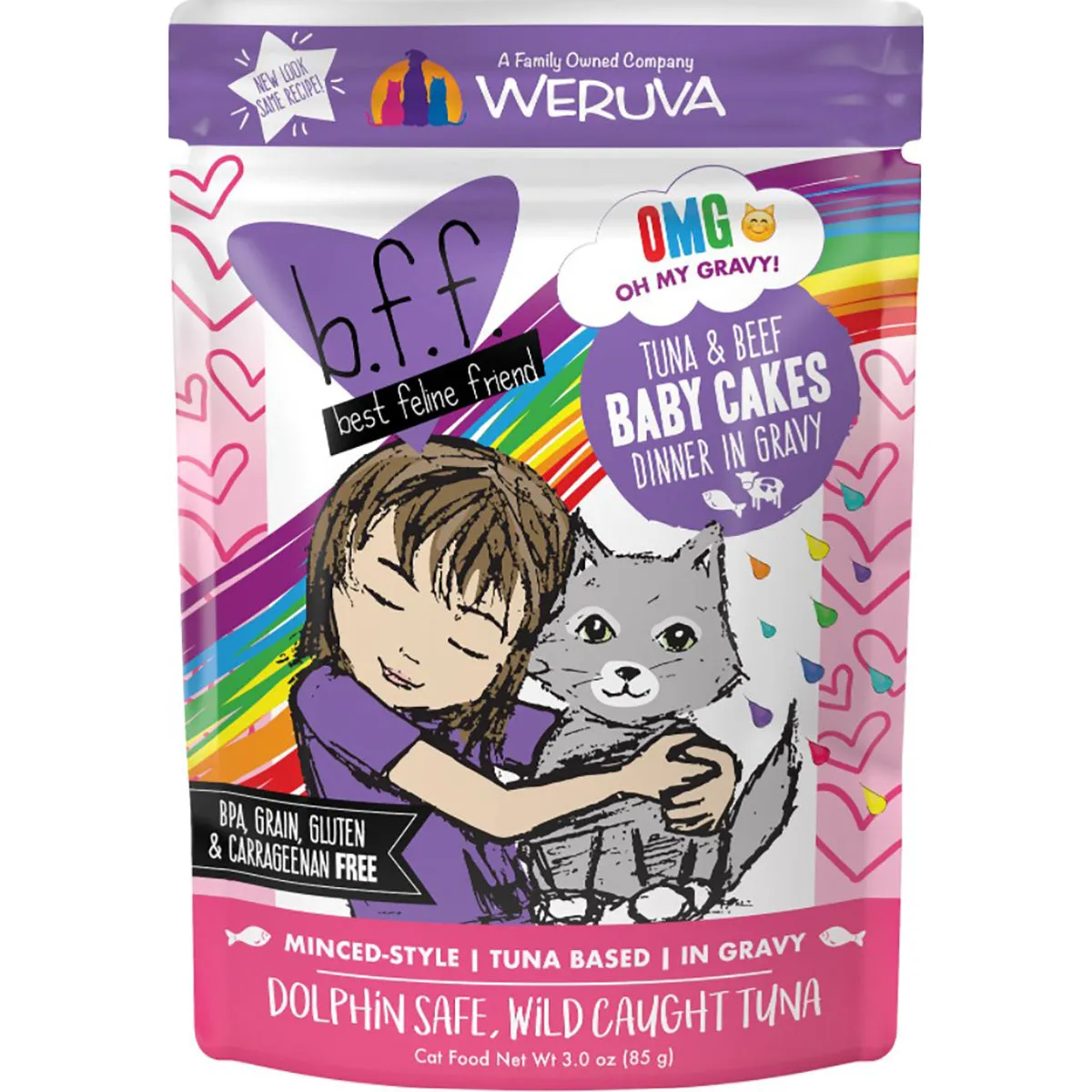Weruva BFF Pouch Baby Cakes Cat Food - 3oz organic cat food, holistic cat food