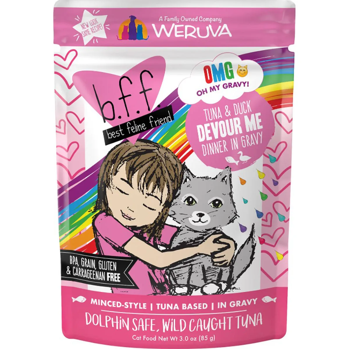 Weruva BFF Pouch Devour Me Cat Food - 3oz organic cat food, holistic cat food