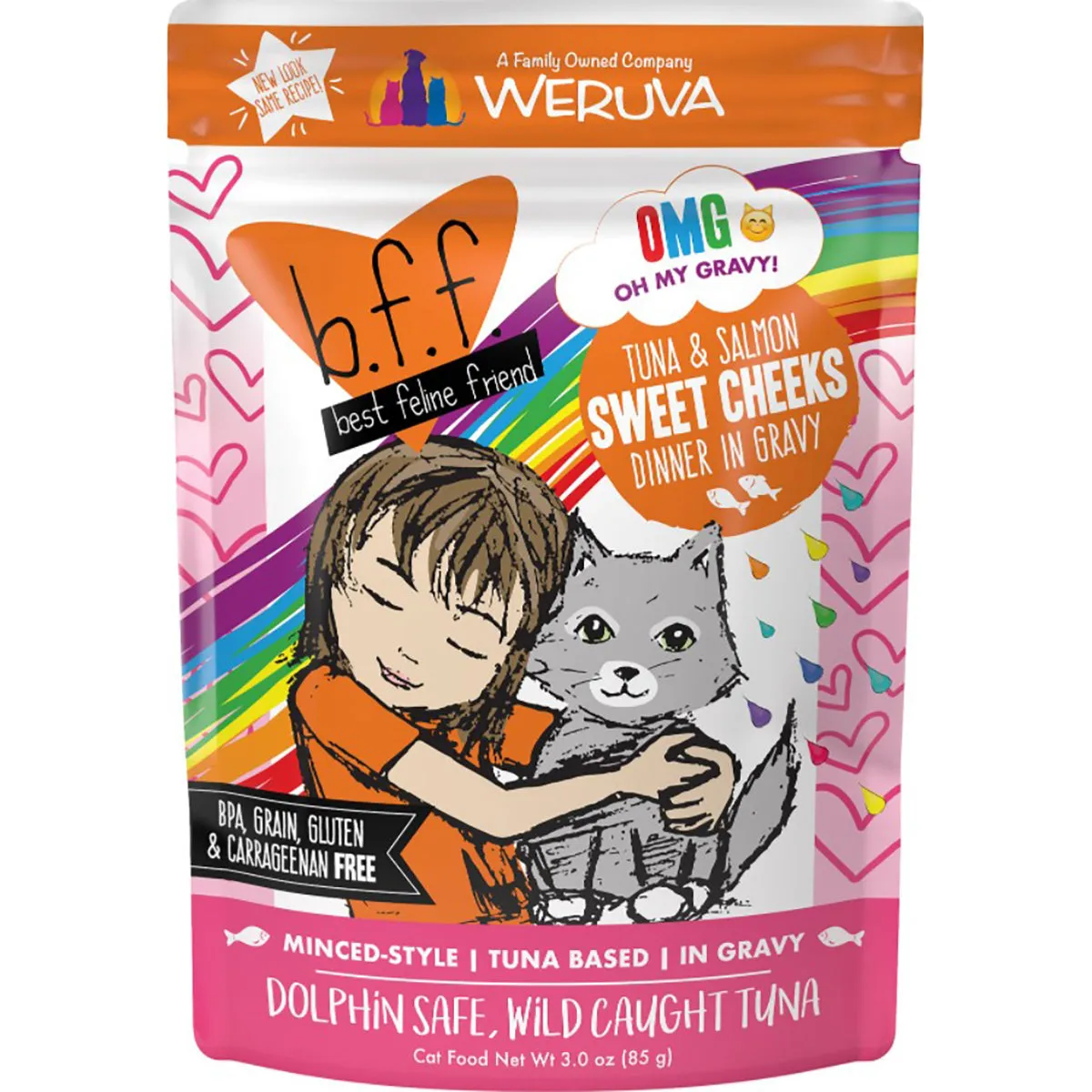 Weruva BFF Pouch Sweet Cheeks Cat Food - 3oz organic cat food, holistic cat food