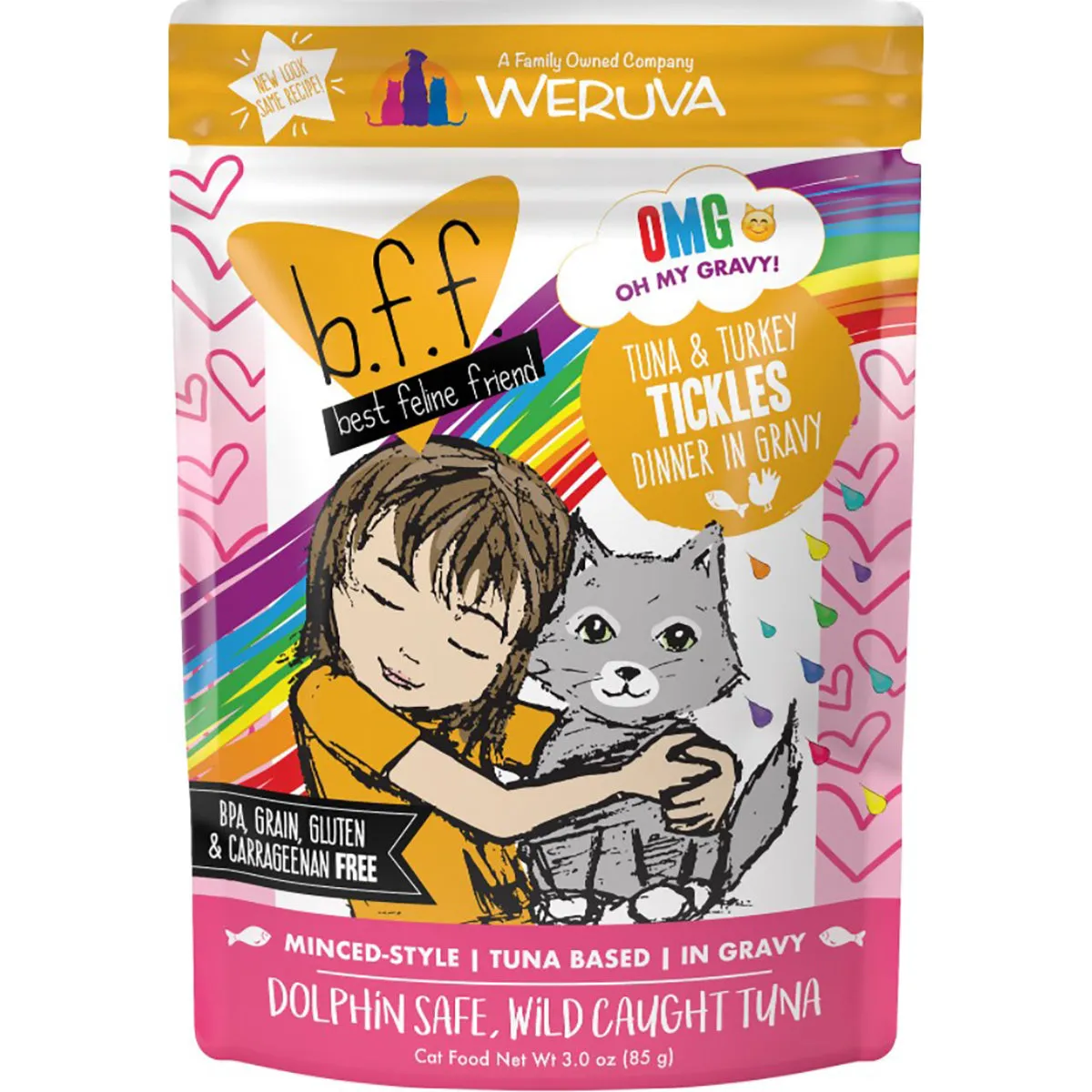 Weruva BFF Pouch Tickles Cat Food - 3oz organic cat food, holistic cat food