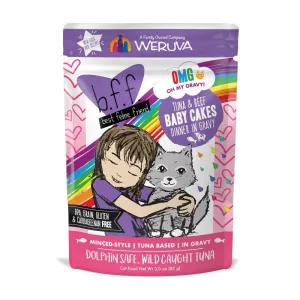 Weruva BFF Tuna & Beef Baby Cakes Recipe Single Pouches Wet Cat Food healthy cat food, premium dry cat food
