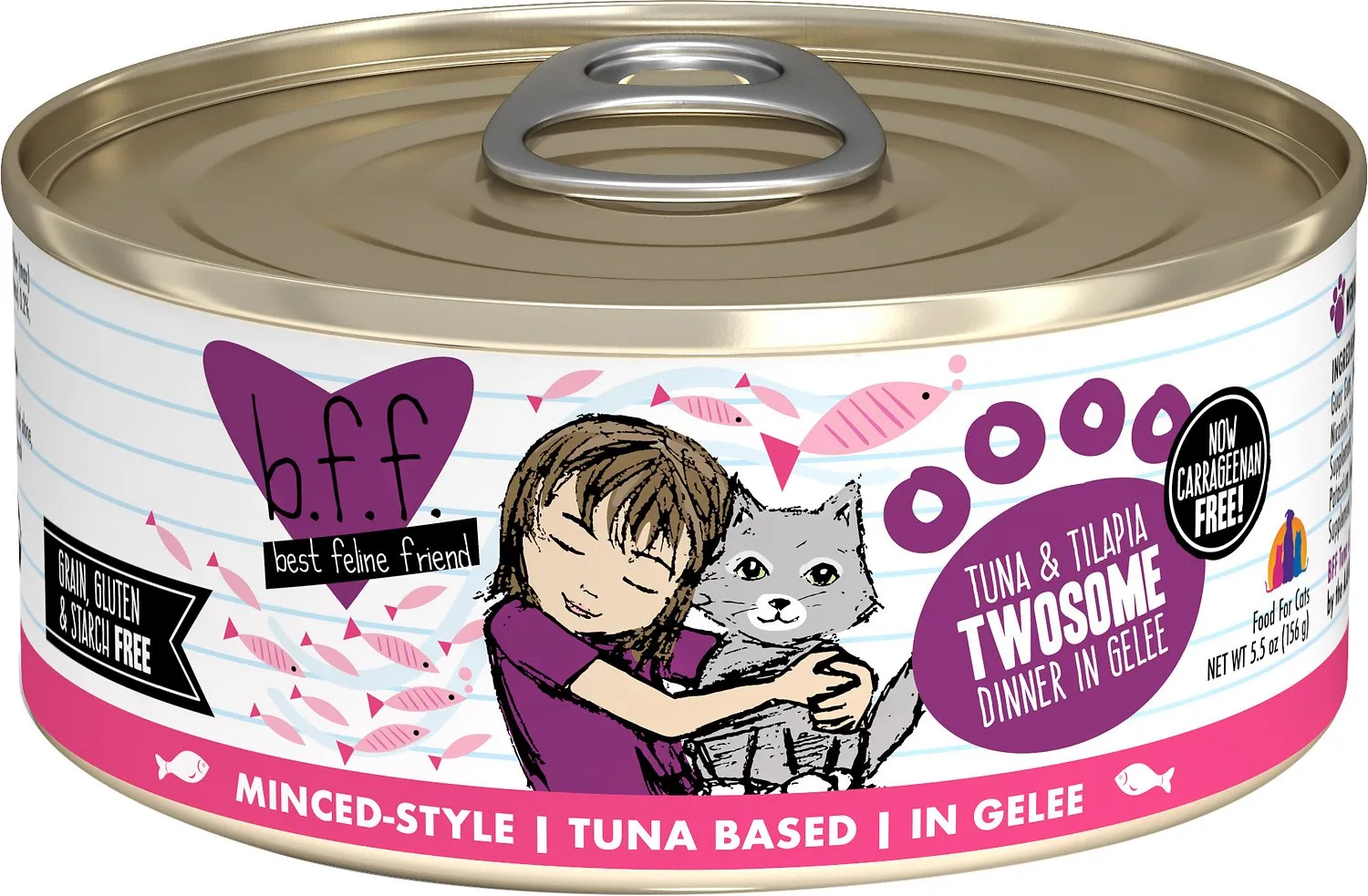 Weruva BFF Tuna & Tilapia Twosome Canned Cat Food grain free cat food, no grain dry cat food
