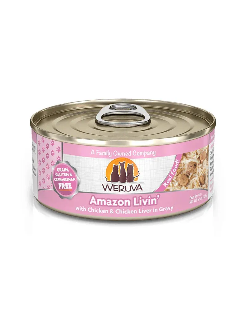 Weruva Cat Amazon Livin 5.5oz adult cat food, best cat food for adults