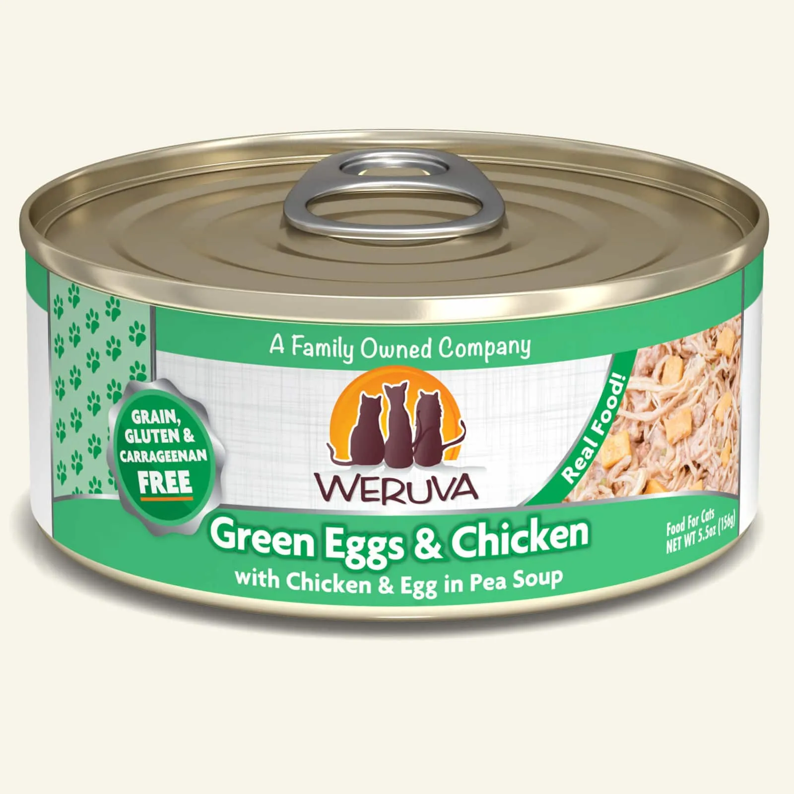 Weruva Cat Green Eggs & Chicken 5.5oz adult cat food, best cat food for adults