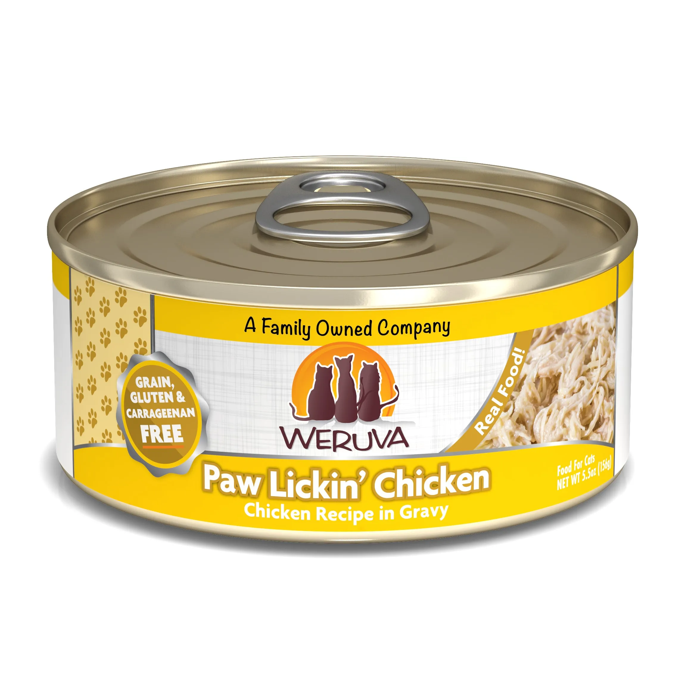 Weruva Cat Paw Lickin' Chicken 5.5oz adult cat food, best cat food for adults
