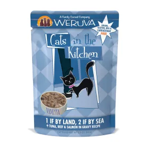 Weruva Cats in the Kitchen 1 if By Land, 2 if By Sea Pouch (3.0oz) dry cat food, cat kibble