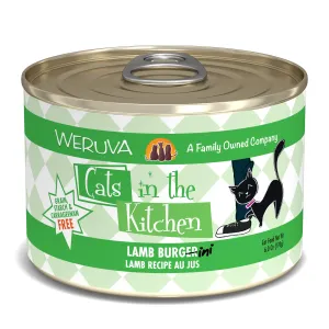 Weruva Cats in the Kitchen Lamb Burger-ini (6.0oz) adult cat food, best cat food for adults