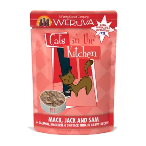 Weruva Cats in the Kitchen Mack, Jack & Sam Pouch (3.0oz) dry cat food, cat kibble