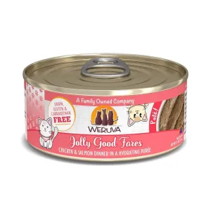 Weruva Classic Cat Pate Jolly Good Fares with Chicken & Salmon Canned Cat Food grain free cat food, no grain dry cat food