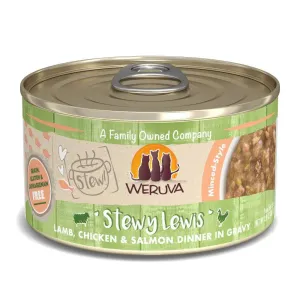 Weruva Classic Cat Stews! Stewy Lewis with Lamb Chicken & Salmon in Gravy Canned Cat Food wet cat food, canned cat food