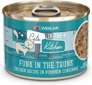 Weruva Funk in the Trunk Chicken and Pumpkin Recipe Canned Cat Food grain free cat food, no grain dry cat food