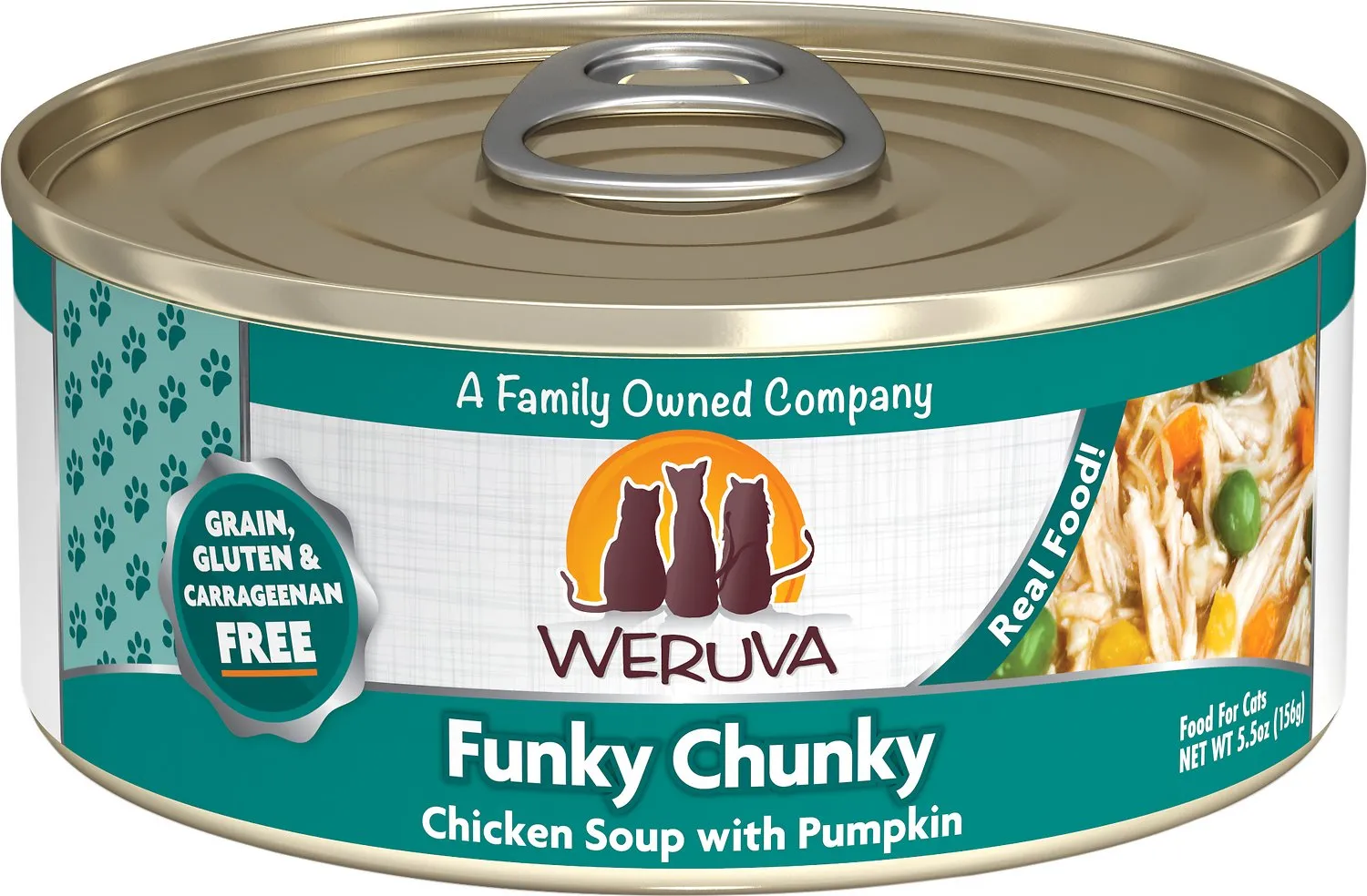 Weruva Funky Chunky Chicken Soup with Pumpkin Canned Cat Food grain free cat food, no grain dry cat food