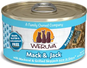 Weruva Mack And Jack With Mackerel and Grilled Skipjack Canned Cat Food grain free cat food, no grain dry cat food