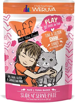 Weruva PLAY - Pat Lovers, Aw Yeah! Tuna & Salmon Shhh healthy cat food, premium dry cat food