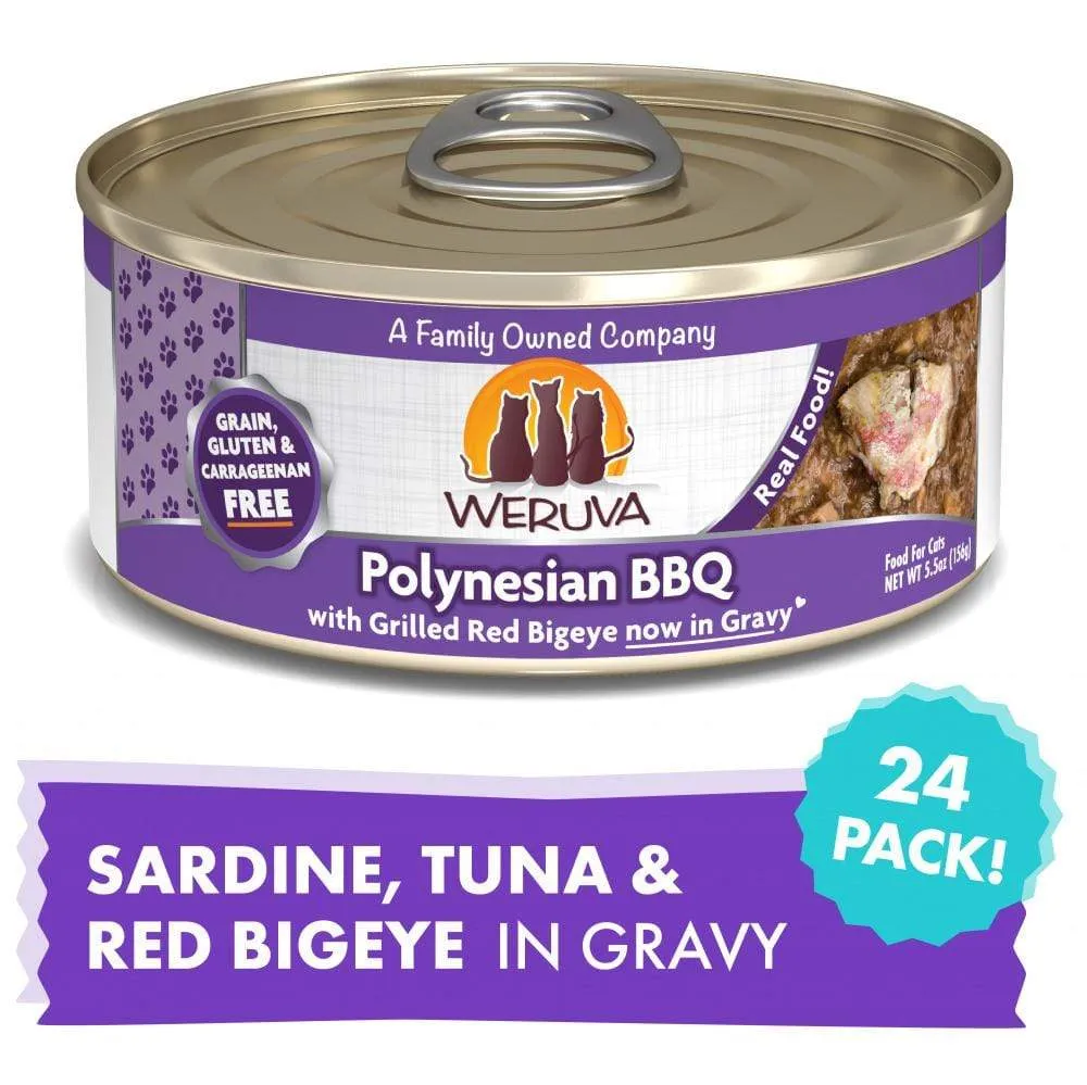 Weruva Polynesian BBQ With Grilled Red Big Eye Canned Cat Food grain free cat food, no grain dry cat food