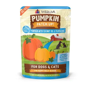 Weruva Pumpkin Patch Up! Pumpkin with Coconut Oil & Flaxseeds Supplement Pouch healthy cat food, premium dry cat food