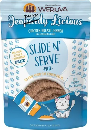 Weruva Slide N' Serve Grain Free Jeopurrdy Licious Chicken Dinner Wet Cat Food Pouch wet cat food, canned cat food