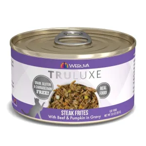 Weruva TRULUXE Steak Frites with Beef & Pumpkin in Gravy Canned Cat Food wet cat food, canned cat food