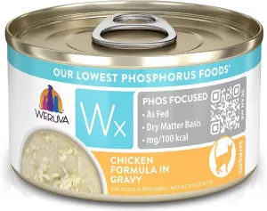 Weruva Wx Phos Focused Chicken Formula in Gravy Grain-Free Wet Cat Food wet cat food, canned cat food
