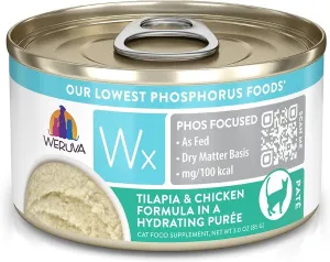 Weruva Wx Phos Focused Tilapia & Chicken Formula Grain-Free Puree Wet Cat Food healthy cat food, premium dry cat food