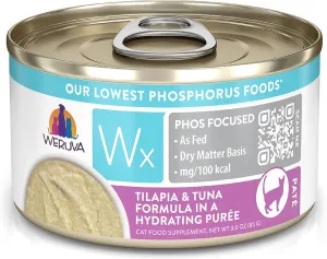 Weruva Wx Phos Focused Tilapia & Tuna Formula Grain-Free Puree Wet Cat Food grain free cat food, no grain dry cat food