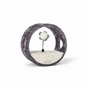 Wheel w Pompom Grey interactive cat toys,cat play toys