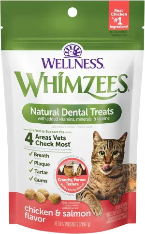 WHIMZEES Chicken and Salmon Cat Dental Treats dental cat treats, cat teeth cleaning