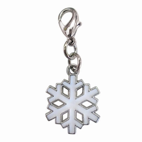 White Snowflake Enamel Dog Collar Charm dog collar charm,pet tag